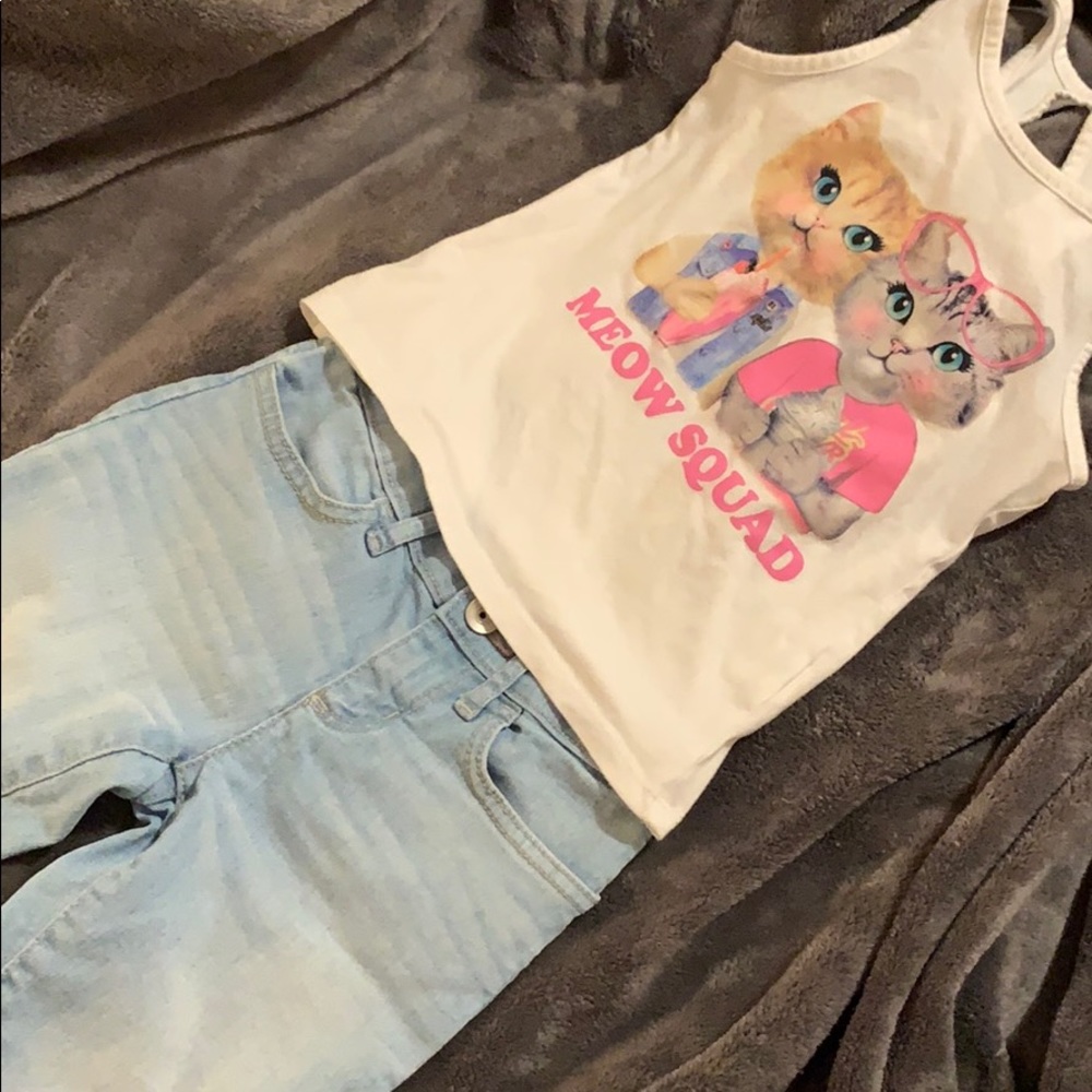 Children’s place< girls size 5 shorts + tank top